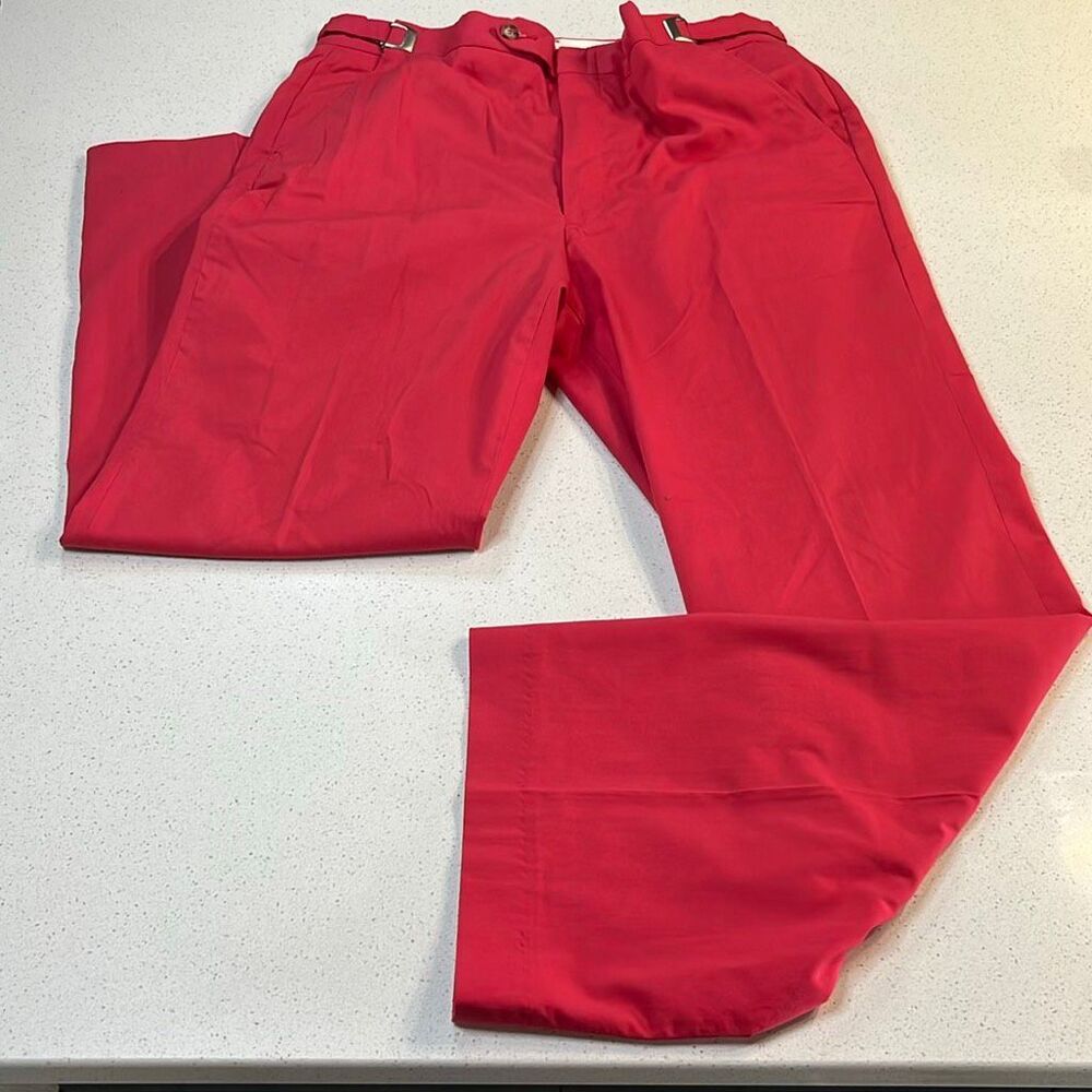 Vintage 90s Sycamore Hills Mens Golf Pants Blue Side Adjuster Trousers Size 34x3